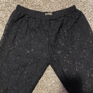 black lace leggings
